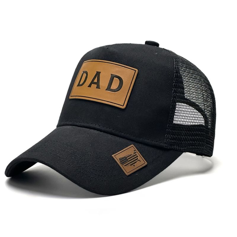 Unisex Fashion adventure series, leather label with DAD letter pattern_voghion.com