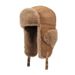 New Winer Suede Lei Feng Women, Thickened Ear Proecion Plush Ha, Windproof Warm For Riding And Skiing, Cold-Proof_voghion.com