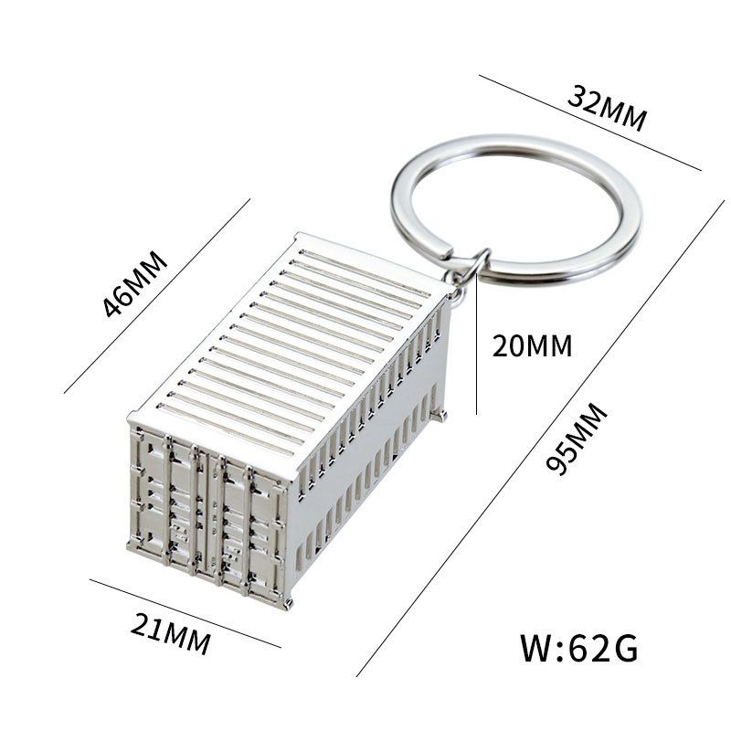 Metal Keychain Pendant Creative Mini Container Ornament Freight Company Advertising Gift_voghion.com