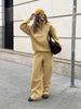 Felpa oversize con stampa di lettere e set di pantaloni da jogging - Unisex Streetwear Lounge due pezzi, felpa con cappuccio a maniche lunghe con spalle scese e pantaloni con coulisse abbinati_voghion.com
