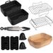 Other Cookware Parts Air Fryer Accessories Set Rectangular Grill Baking Tray Suitable For Double Pot Series Oven_voghion.com