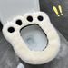 Cuscino per sedile WC universale per tutte le stagioni, adesivo per la casa, con simpatico motivo a forma di zampa d'orso e palla di carbone_voghion.com