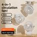 Mini-klemventilator met USB-oplaadfunctie - Bureau- en slaapkamerkoelventilator met nachtlampje_voghion.com