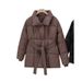 Damenbekleidung Wintermäntel Baumwolljacke Länge Design Baumwolljacke Baumwollmantel_voghion.com