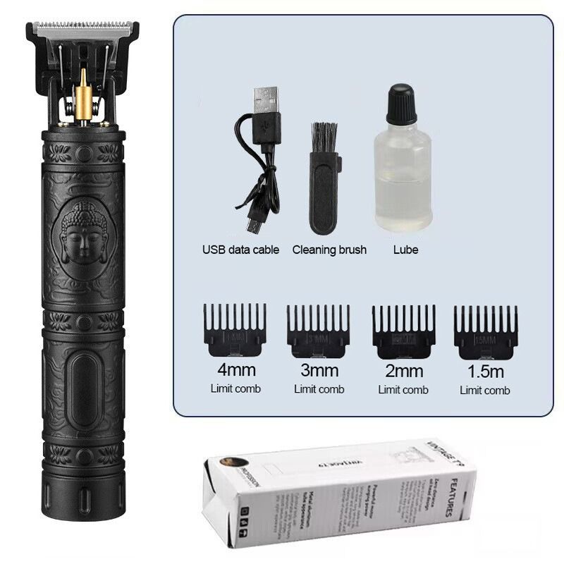 Set tagliacapelli e rifinitore – Lame in titanio senza fili, ultra silenzioso (meno di 36 dB), 5 protezioni per lo styling, lavabile con acqua (per uomini, donne e tutti i tipi di capelli)_voghion.com