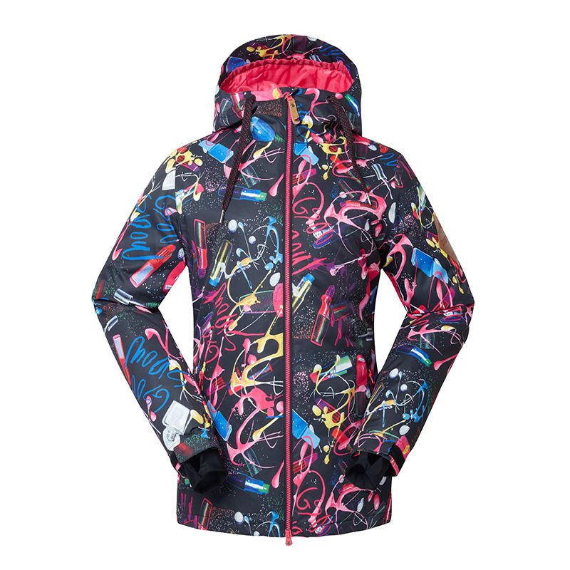 Damska kurtka snowboardowa zimowa outdoorowa wiatroszczelna wodoodporna i przeciwśnieżna_voghion.com
