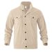 Autumn American Heavy Corduroy New Simple Versatile Multi Pocket Long Sleeved Stand Up Collar Jacket Men's Clothing_voghion.com