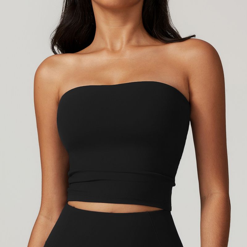 Women's Clothing Strapless Yoga Vest Sexy Beautiful Back Sports Underwear Female Shockproof Quick Drying Fitness Top_voghion.com