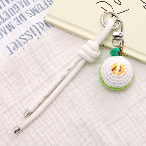 Novo estilo Ins fio cortado superfície kiwi telefone artesanal crochê bolsa de frutas pingente decoração pendurado corrente_voghion.com