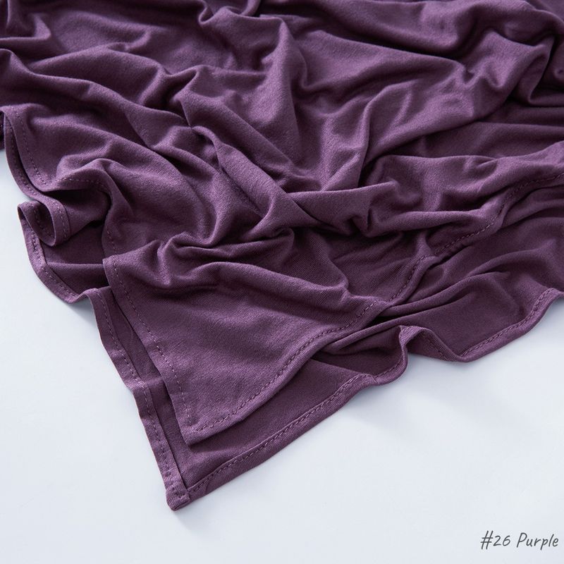 High Quality Right Angled Rolled Edge Modal Sweatcloth Headscarf 170 * 60 Silky Cotton Breathable And Comfortable Muslim_voghion.com