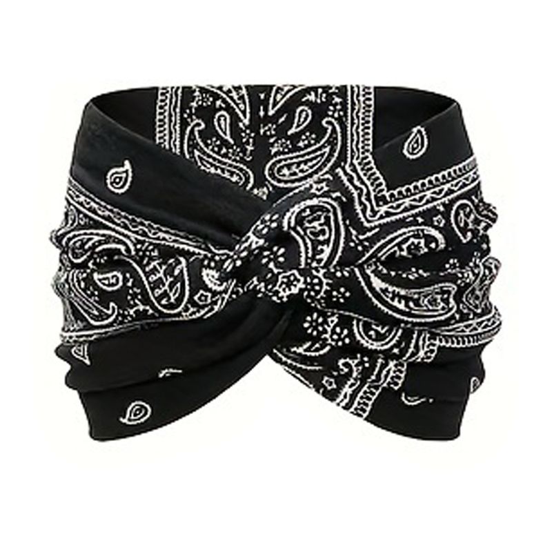 Amazon Cross Border Nova Borda Ultra Larga Elástica Feminina Nó Cruzado Yoga Esportivo Elástico Acessórios para Cabelo Faixa de Cabeça_voghion.com