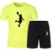 New Men's Mesh Breathable Short Sleeved Shorts Two-piece Set, Fashionable Quick Drying T-shirt Five Quarter Pants Sports_voghion.com