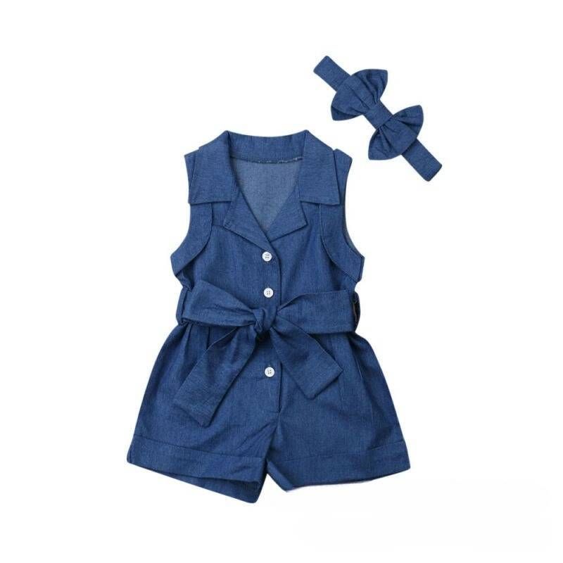 Kids' Clothing Girls Children's Button Jumpsuit With Head Flower_voghion.com
