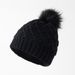 Berretto lavorato a maglia con pompon - Cappello invernale foderato in pile spesso, antivento e caldo, motivo a rombi a punto croce, berretto unisex morbido per il freddo_voghion.com