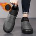 Herrenschuhe Herren Winter New Style Plus Samt Dicke Warme Wasserdichte Slip-On-Baumwollschuhe Dicke Sohle Freizeit Outdoor Arbeit Schneestiefel_voghion.com