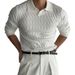 Lässiges Strick-Poloshirt für Herren – Atmungsaktives, locker sitzendes Langarm-T-Shirt für Business und Alltag (mehrere Farben)_voghion.com