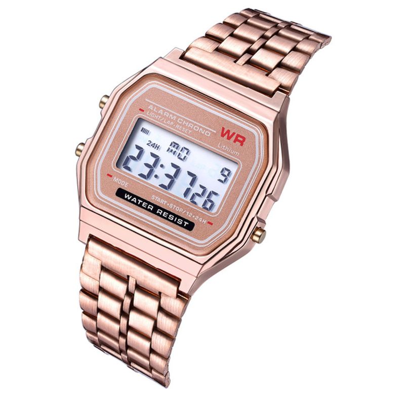 LED Digital Display Military Armbandswatches Elektronesch Digital Present Kaddo Männlech Weiblech Unisex Gold Silver Black Vintage Uhren_voghion.com