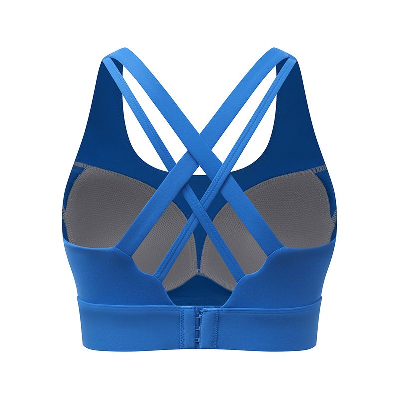 Women's Intimates Fixed Cup Cross Back Sports Bra Integrated Chest Pad Adjustable Shockproof Yoga Fitness Large Size Underwear_voghion.com