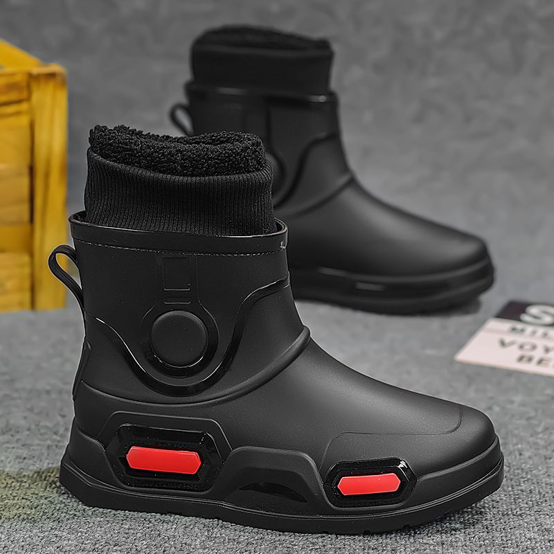 Stivali da pioggia con bocca fissa in cotone, misure 39-44_voghion.com