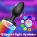 Plug Vibrating Butt LED Light Anal APP Vibrator Prostata-Massagegerät für Männer Fernbedienung Vibrator A_voghion.com
