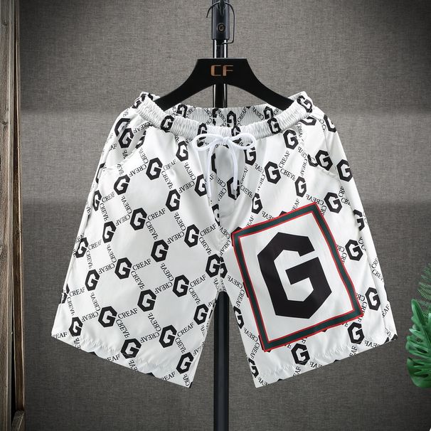 Netzrote Shorts im gleichen Stil, Herren-Sommerhose, dünn, schnell trocknend, mittelgroß, Trend-Außenhose, lockere, lässige Strandhose_voghion.com