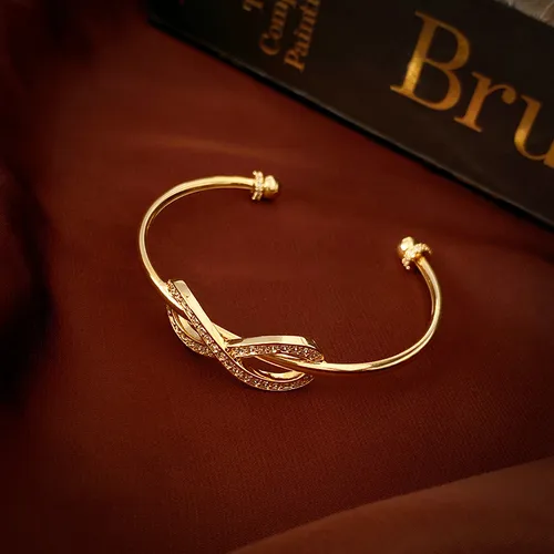 Valentine's Day hot bow open bracelet French high-grade temperament bracelet simple fashion hand accessories_voghion.com