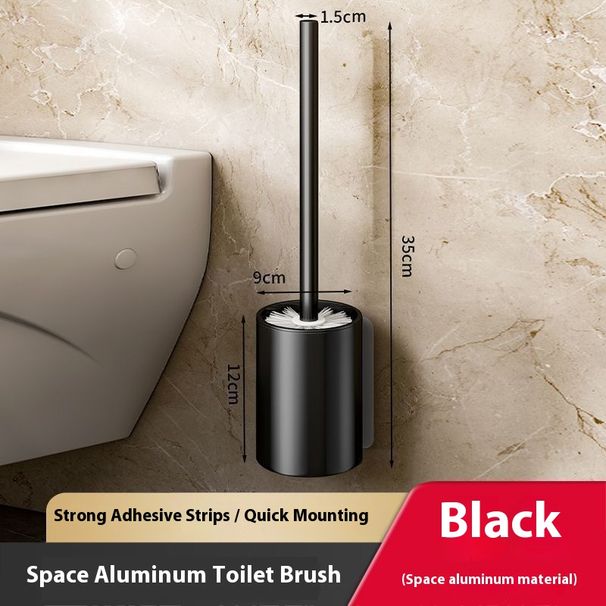 Hochwertiger Toilettenbürstenhalter zur Wandmontage – Robuste Tragkraft von 30 kg, rostfreies Aluminium und pulverbeschichtete Oberfläche für moderne Badezimmer_voghion.com