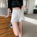 Perforerade jeansshorts för sommarkläder för kvinnor, ny koreansk version i Instagram-stil, tunn kryddig tjej ser smal ut, med_voghion.com
