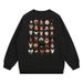 Men's long-sleeved tops loose casual cartoon print American retro style sweatshirt 280g_voghion.com