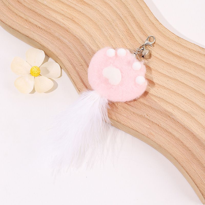 Plush Bear Paw Feather Tassel Replacement Head Toy Cat Teaser Wand Crinkle Paper Pet Supplies_voghion.com