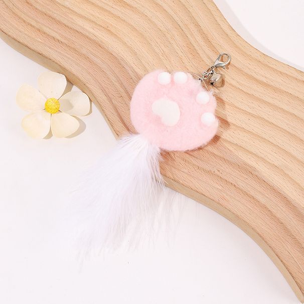 Plush Bear Paw Feather Tassel Replacement Head Toy Cat Teaser Wand Crinkle Paper Pet Supplies_voghion.com