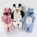 Tutina invernale per mamma e bambini, con cappuccio, foderata in morbido pile, per neonati e bambini (0-12 mesi) – Design accoglienti a tema animali_voghion.com