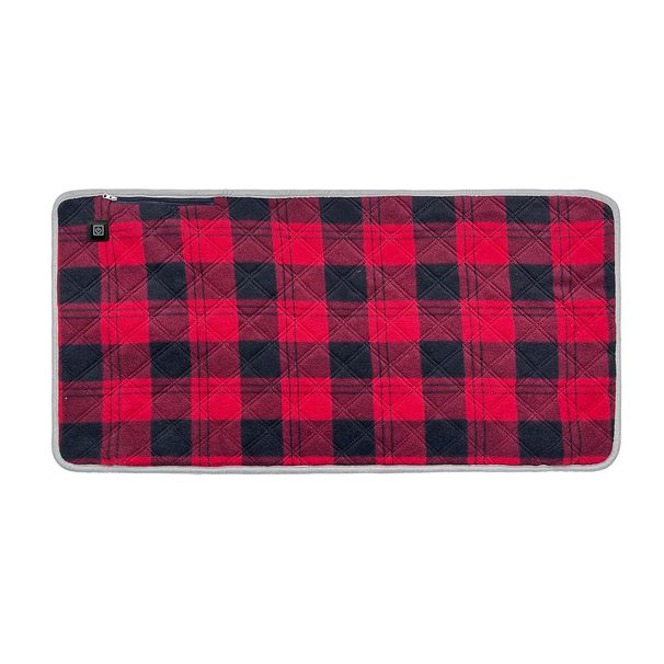 USB-Heizdecke – 3-stufig verstellbare elektrische Wärmematte für Zuhause, Büro und Reisen (45 x 90 cm, Fleece, Rot/Blau/Grau)_voghion.com