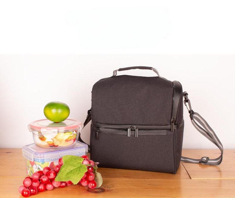 Doppellagige isolierte Lunchtasche – Hochwertiges Oxford-Gewebe mit 6-stündiger Temperaturspeicherung_voghion.com