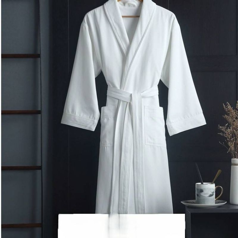 Hotel Bathrobe Microfiber Five Star Bathrobe Absorbent Double Layer Thick Hotel Bathrobe Beauty Salon_voghion.com