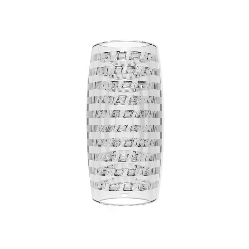 1pc Crystal V.agina Sleeve Male Masturbator - Transparent Spiral Textured Tunnel Pocket Pussy Adult Sex Toys For Men - Portable Pocket Pussy_voghion.com