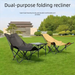 Kun Chai Outdoor High-Back Reclining Moon Camping Recliner Home Leisure Folding Chair With Footrest Three-Level_voghion.com