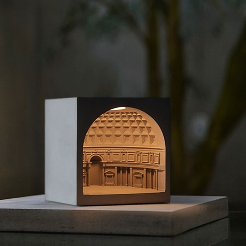 【 3580 People's Collection 】 Ins Style Minimalist Light, Pantheon Aromatherapy Diffuser Stone Ornament, Night Gift,_voghion.com