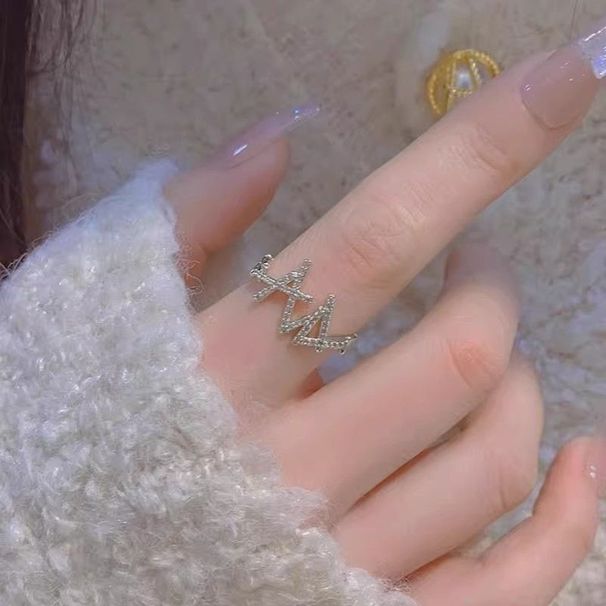 Avautuva ketju, pyöreä hopeinen, puhdas zirkoni, naisten lokerokuvio, etusormi, muodikas ja hieno kerrostettu kuvio, sormi,_voghion.com