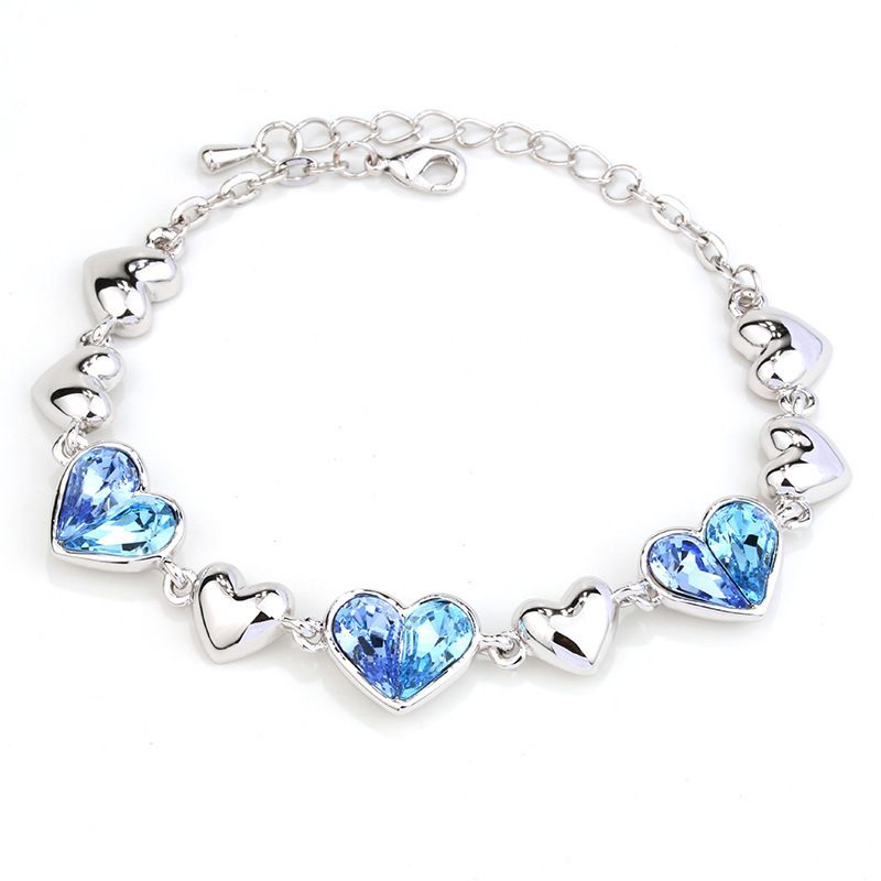 Nueva joyería Pulsera de corazón de cristal Estilo femenino Pulsera de moda Venta directa de fábrica-De corazón a corazón_voghion.com