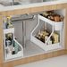 Space Saving 2 Tier Pull Out Storage Box Durable Large Capacity Kitchen Bathroom Essential Drawer Organizer_voghion.com