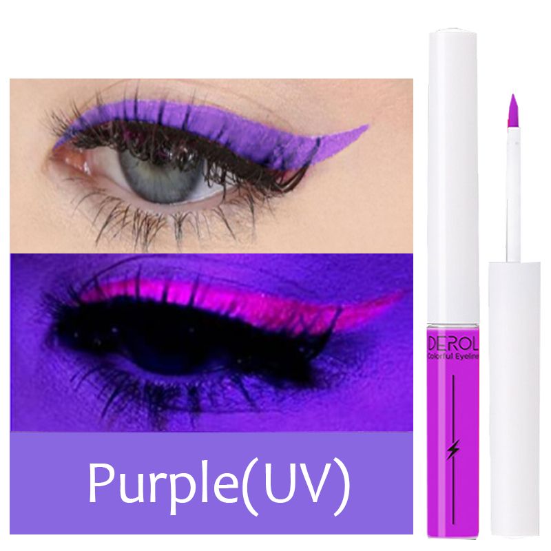 Stylo Eyeliner coloré, maquillage pour les yeux, lumière UV lumineuse, néon blanc vert, liquide imperméable, crayon de couleur_voghion.com