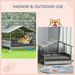 Wicker Dog House Outdoor With Canopy, Rattan Dog Bed With Water-resistant Cushion, For Small And Medium Dogs, Cream_voghion.com