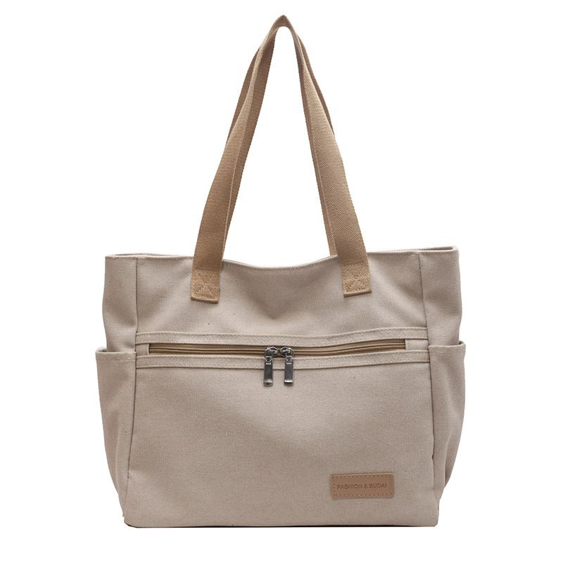 Grand sac en toile pour femme, nouveau sac à bandoulière polyvalent, tendance et haut de gamme, idéal pour les cours universitaires ou les fourre-tout_voghion.com