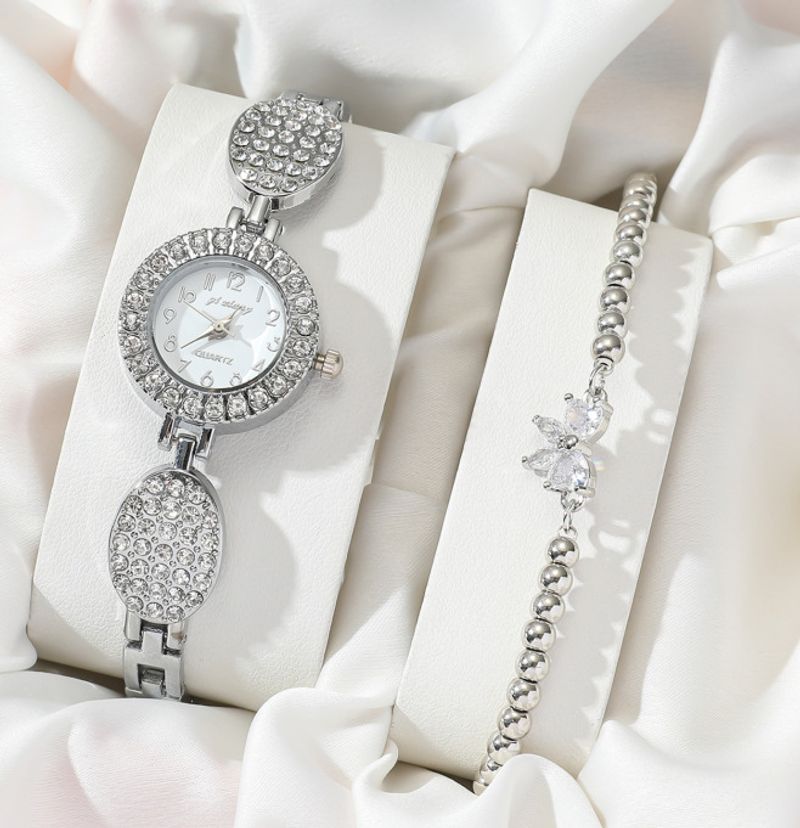 Set regalo di orologi da polso in argento, alla moda, piccolo, fresco, elegante, stile squisito, orologio da donna, orologio da festa per studenti._voghion.com