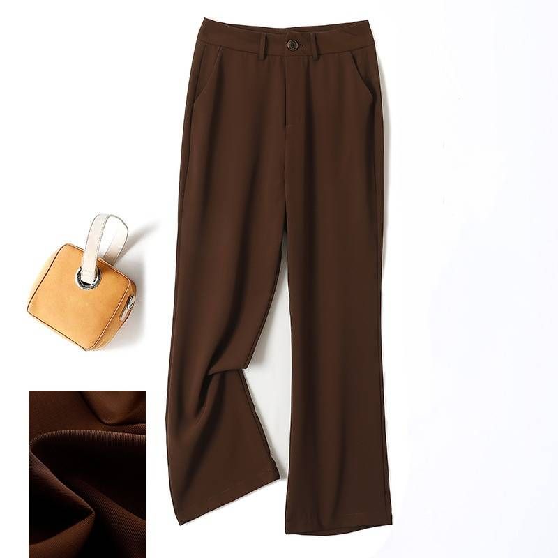 Îmbrăcăminte pentru femei, stil nou, modă, temperament, naveta, agrement, pantaloni largi, costum, pantaloni drepți cu picior larg_voghion.com