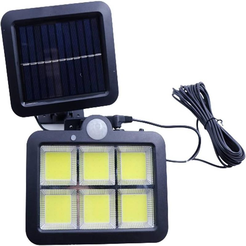 Nouveau lampadaire solaire à détection humaine pour cour, éclairage mural étanche à forte lumière, télécommande intelligente, lampadaire COB_voghion.com