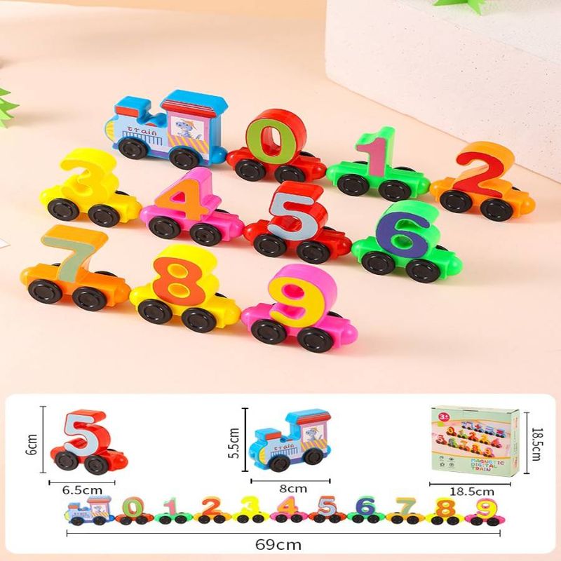Trenuleț magnetic din plastic, mai mare și mai ecologic decât trenul din lemn, potrivit pentru jocul intelectual, cadou ideal de sărbători._voghion.com