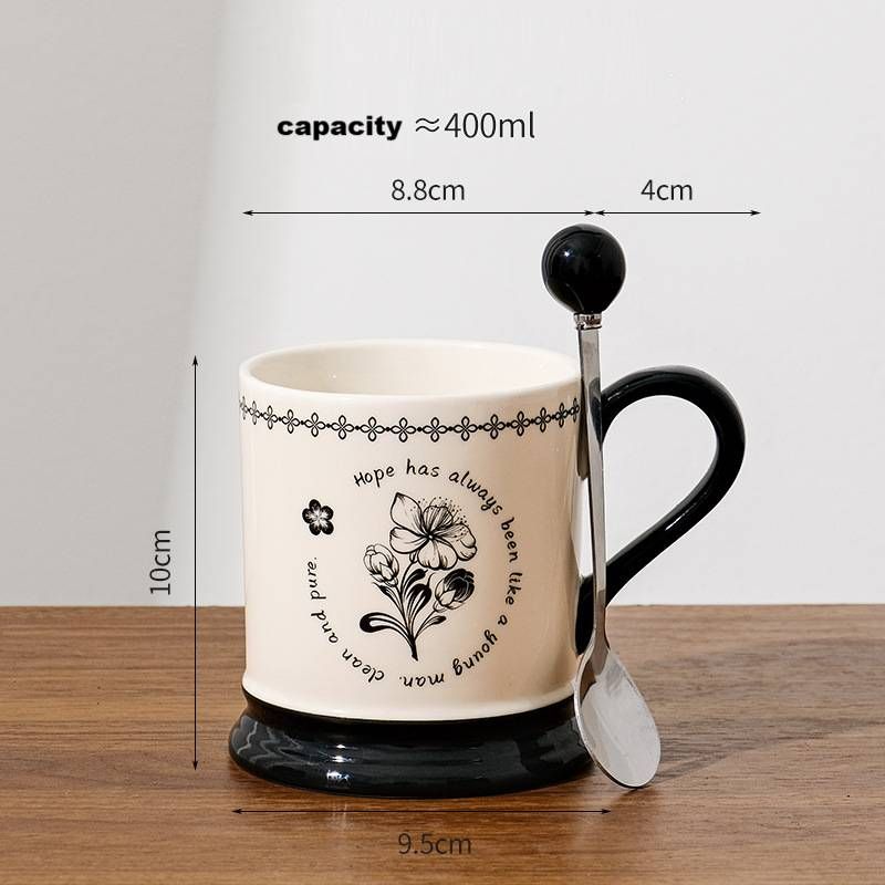 Retro Ceramic Mug Niche Design Drinking Water Cup Office Coffee Cup Classic Cup_voghion.com