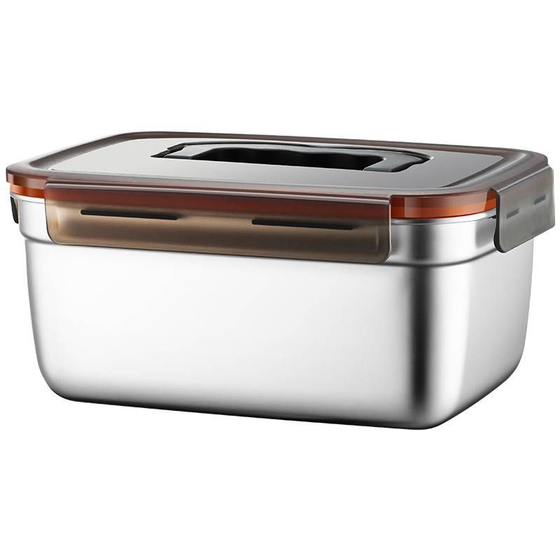 304 Stainless Steel Fresh Keeping Box 316 Food Grade Refrigerator Special With Lid Frozen Box Sealed Lunch Box_voghion.com